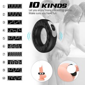 Penis Ring with Teasing Tail Stretchy Ring for Penis Stimulation;  Penis Trainer Sex Ring for Men Harder Longer Stronger Sexual Pleasure Enhance;  Adu (Color: Black)
